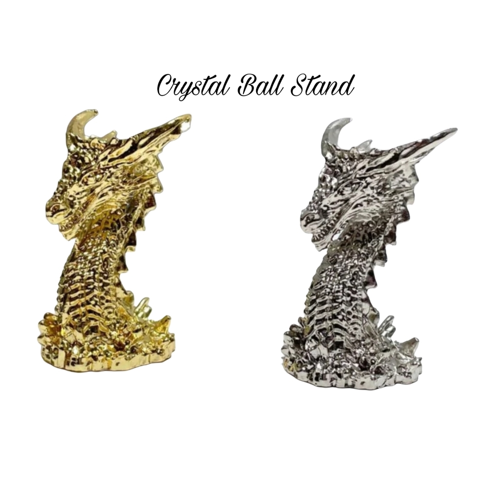 Gold and Silver Dragon Crystal Ball Stand